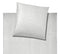 Jacquard Bettwäsche Milano in Weiß Streifen Freisteller #farbe_Weiß