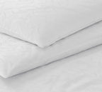 Jacquard Bettwäsche Muriel in Weiß Blätter Freisteller #farbe_Weiß