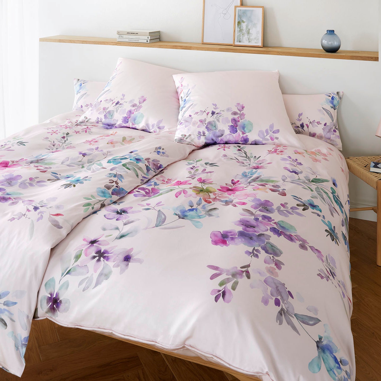 Jersey Bettwaesche Amazing Jersey in Pastell Blumen Schlafzimmer #farbe_Pastell Rose