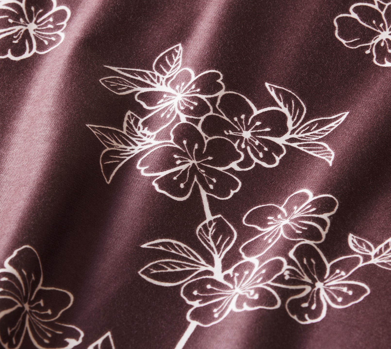 Jersey Bettwäsche Cherry Blossom in Rose-Wine Blüten Material #farbe_Cherry Blossom Rose-Wine