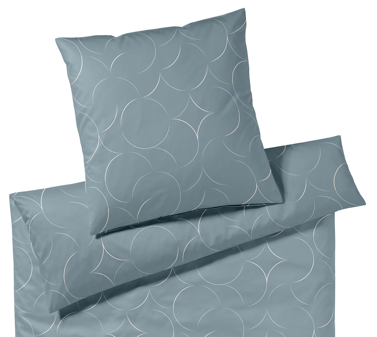 Jersey Bettwäsche Circus Jersey in Salbei Kreise Freisteller #farbe_Circus Jersey Salbei