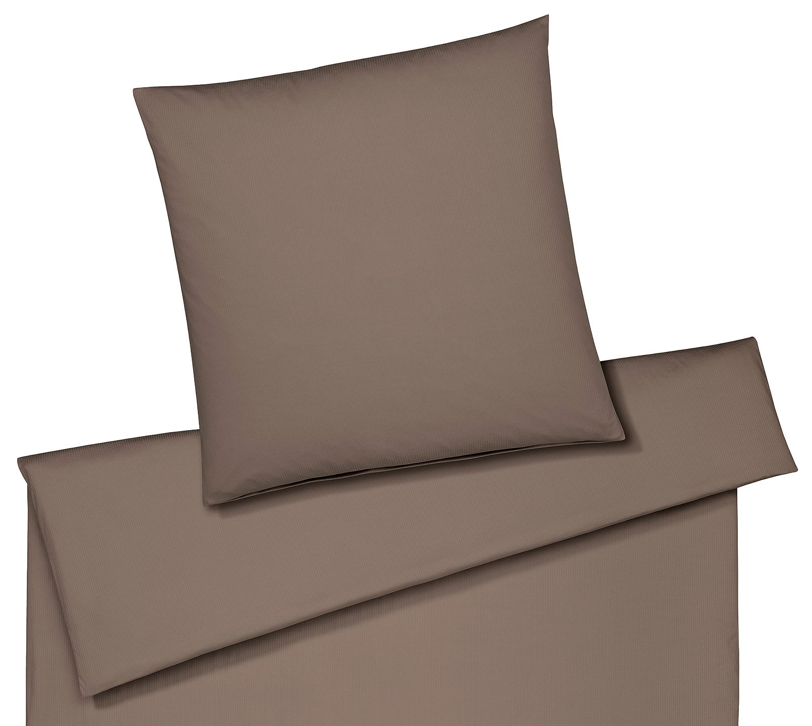Jersey Bettwäsche Cord Jersey in Mocca Uni-Struktur Freisteller #farbe_Cord Jersey Mocca