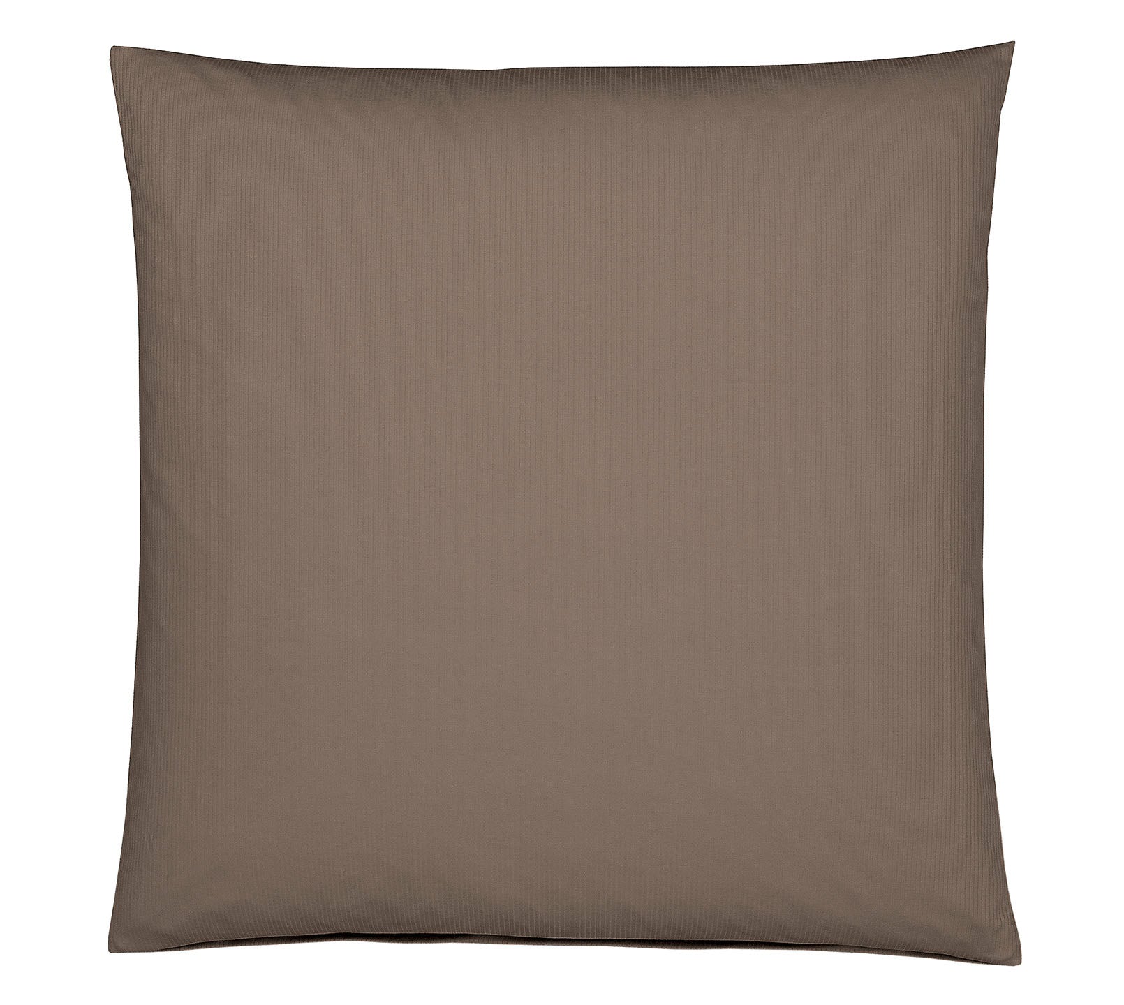 Jersey Bettwäsche Cord Jersey in Mocca Uni-Struktur Kissen #farbe_Cord Jersey Mocca