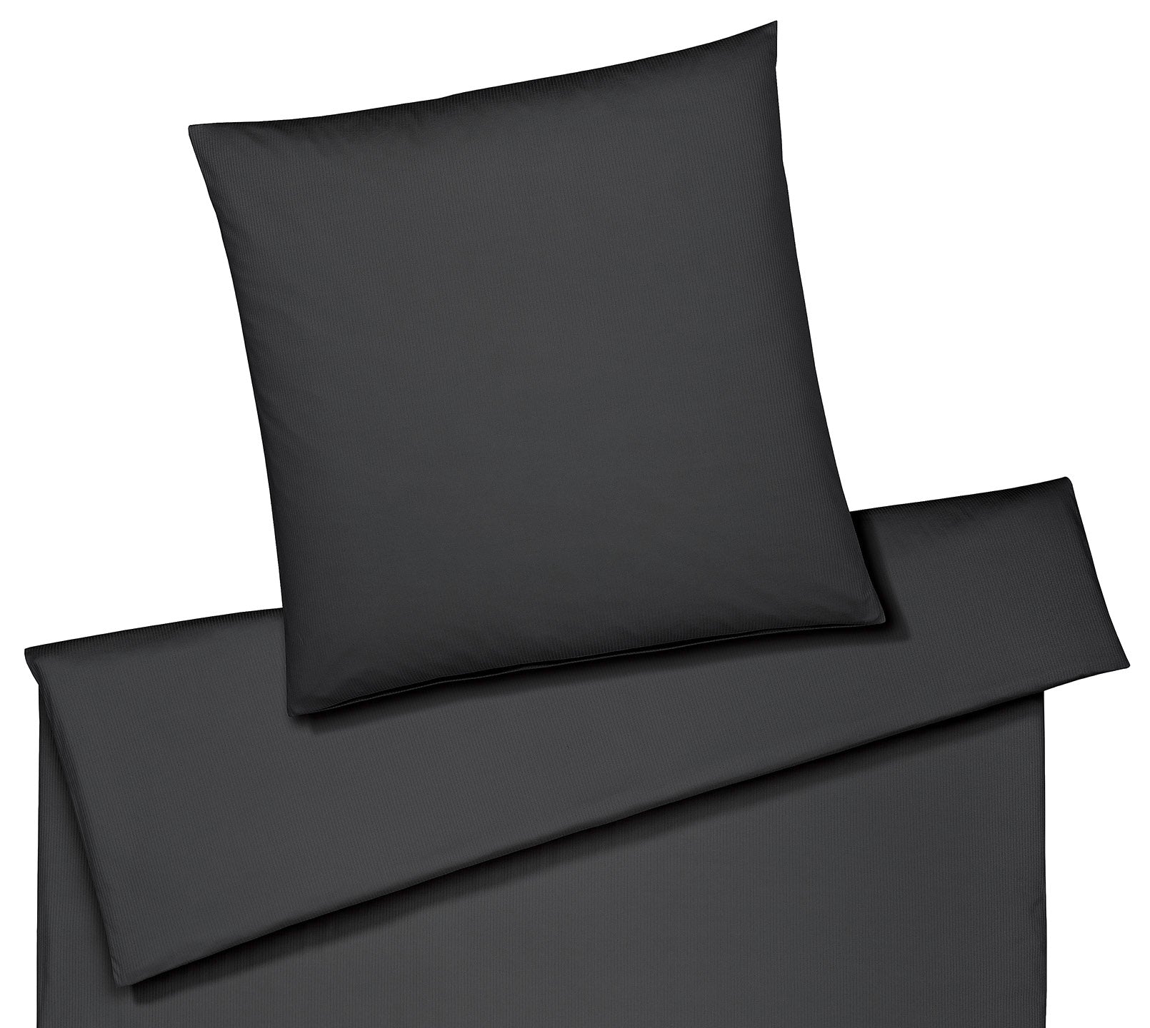 Jersey Bettwäsche Cord Jersey in Anthrazit Uni-Struktur Freisteller #farbe_Cord Jersey Anthrazit