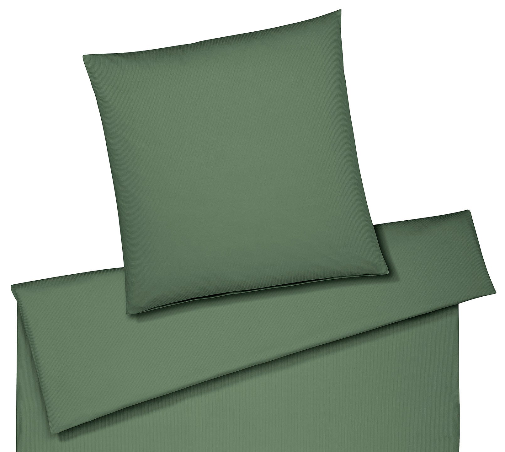 Jersey Bettwäsche Cord Jersey in Pistazie Uni-Struktur Freisteller #farbe_Cord Jersey Pistazie