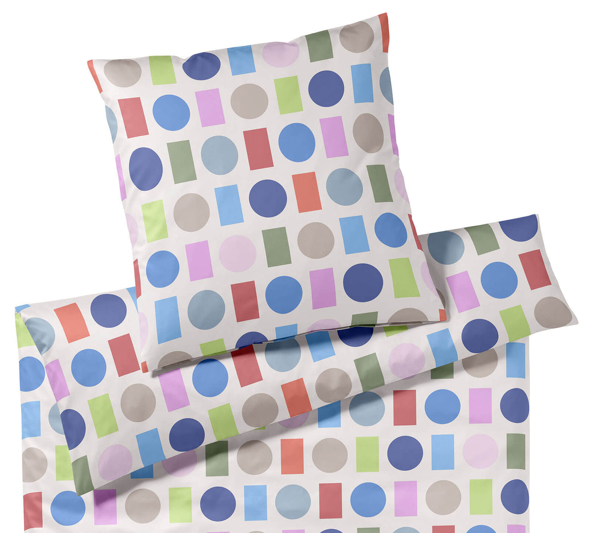 Jersey Bettwäsche Foxie Jersey in Multi Greige Formen Freisteller #farbe_Multi Greige 