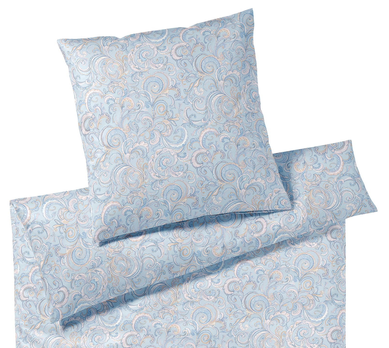 Jersey Bettwäsche Grace in Bleu Paisley Freisteller #farbe_Grace Bleu
