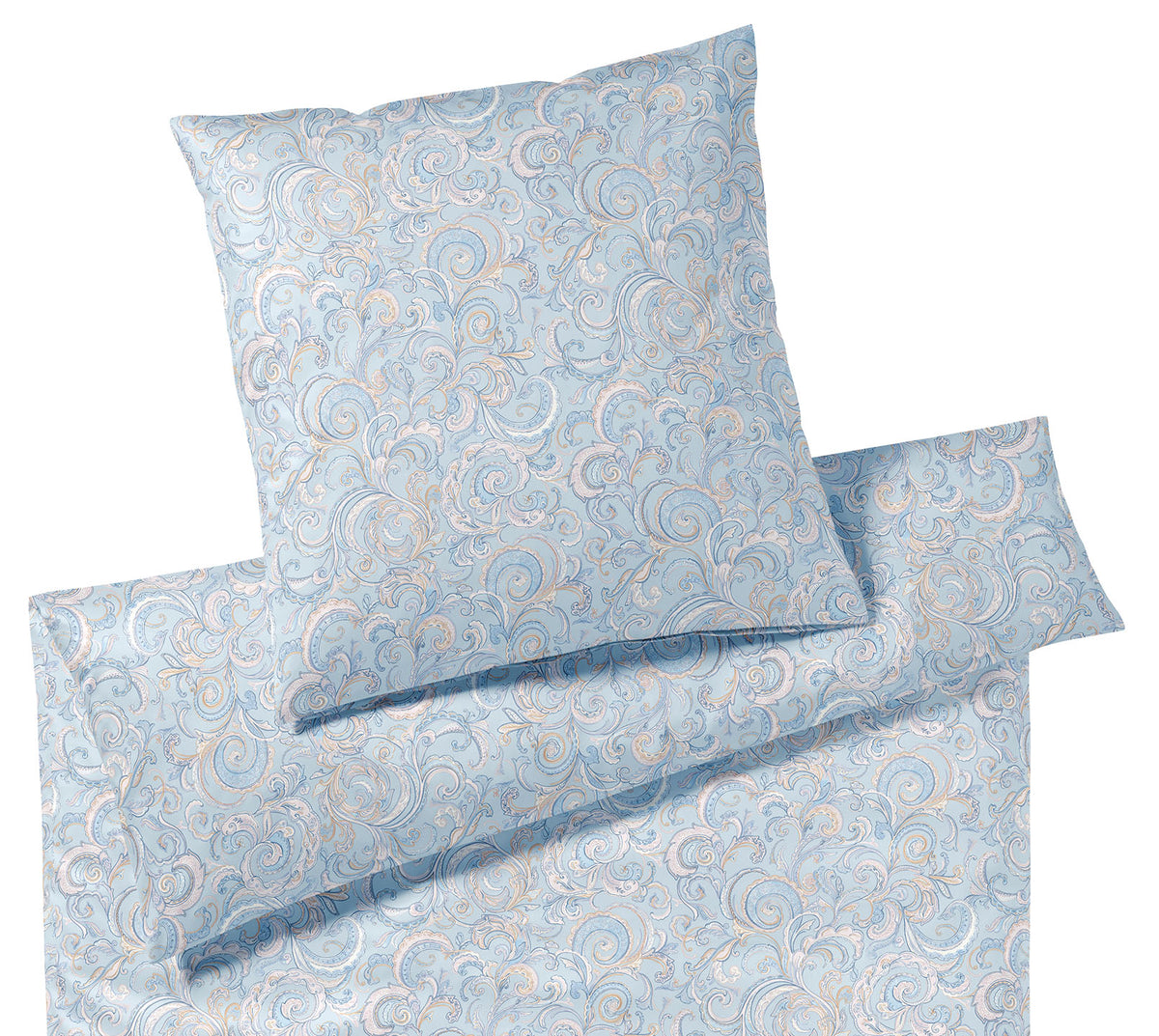 Jersey Bettwäsche Grace in Bleu Paisley Freisteller #farbe_Grace Bleu
