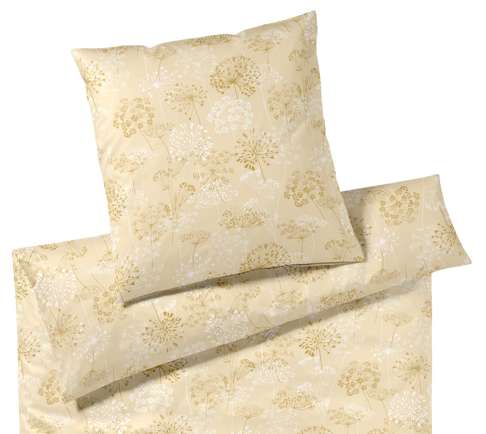 Jersey Bettwäsche Meadow Jersey in Sonne Blüten Freisteller #farbe_Meadow Sonne