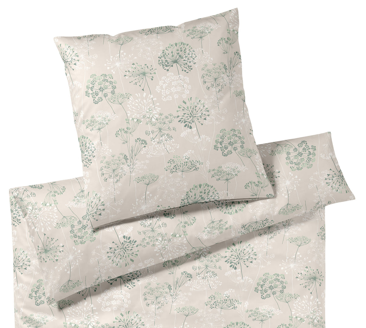 Jersey Bettwäsche Meadow Jersey in Salbei Blüten Freisteller #farbe_Meadow Salbei