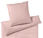 Jersey Bettwäsche Naturally Jersey in Koralle Streifen Freisteller #farbe_Koralle