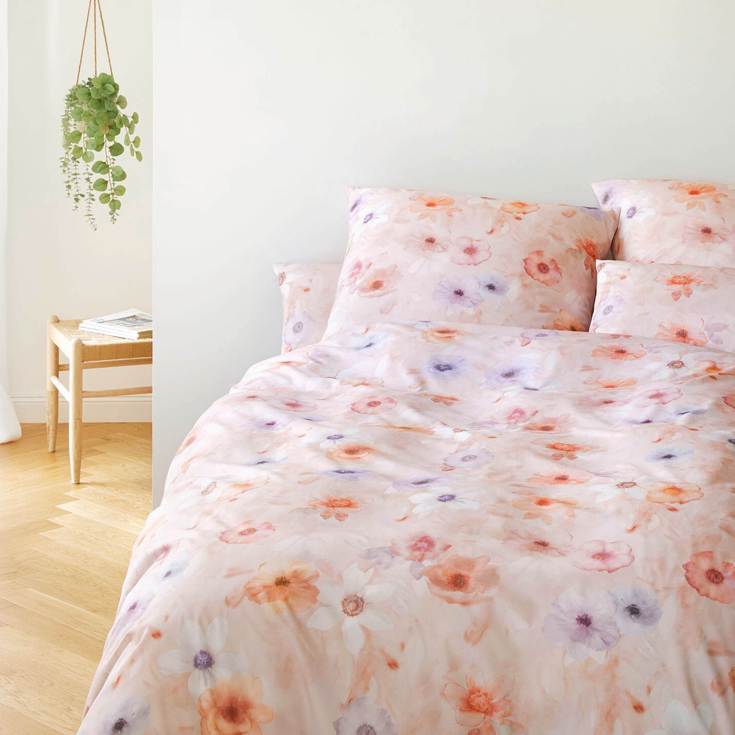 Jersey Bettwäsche Pastel Jersey in Rosarot Blüten Schlafzimmer #farbe_Pastel Jersey Rosarot