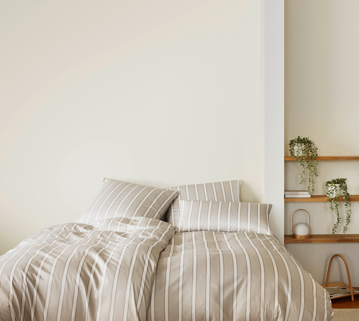Jersey Bettwäsche Refrain Jersey in Natur Streifen Schlafzimmer #farbe_Refrain Jersey Natur