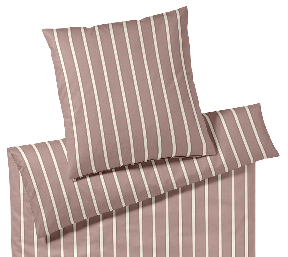 Jersey Bettwäsche Refrain Jersey in Mauve Streifen Freisteller #farbe_Refrain Jersey Mauve