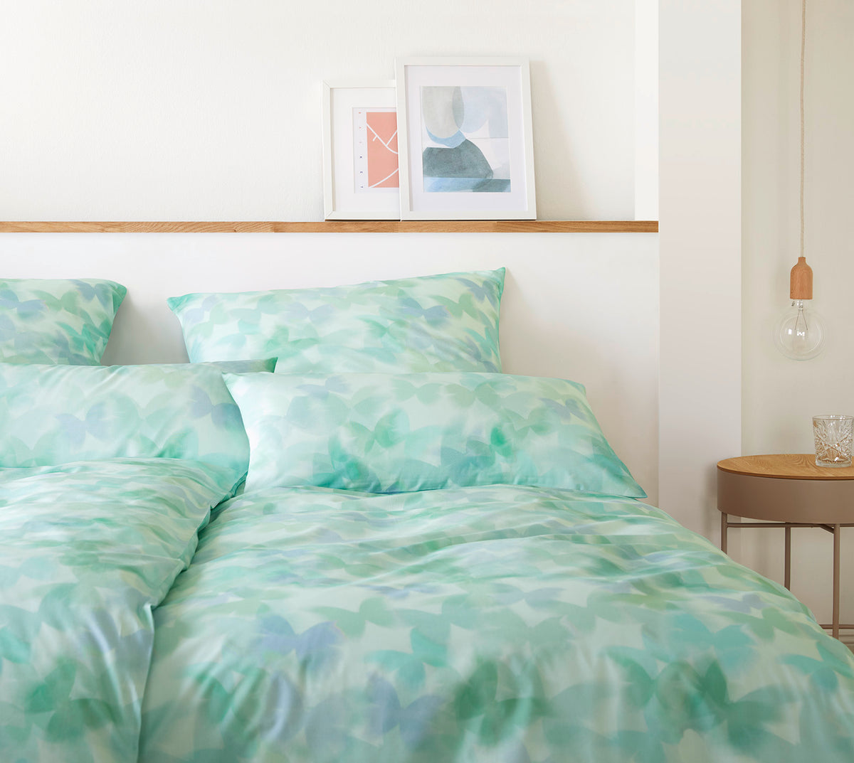 Jersey Schmetterling Bettwäsche Lucid Jersey in Türkis Grün Schmetterlinge Schlafzimmer #farbe_Lucid Türkis Grün