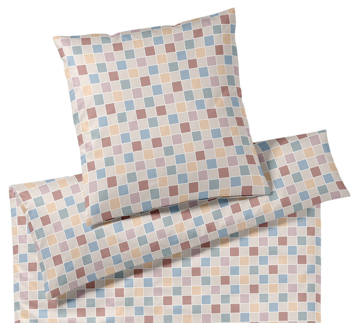 Jersey Bettwäsche Scrabble Jersey in Natur Karo Freisteller #farbe_Scrabble Jersey Natur