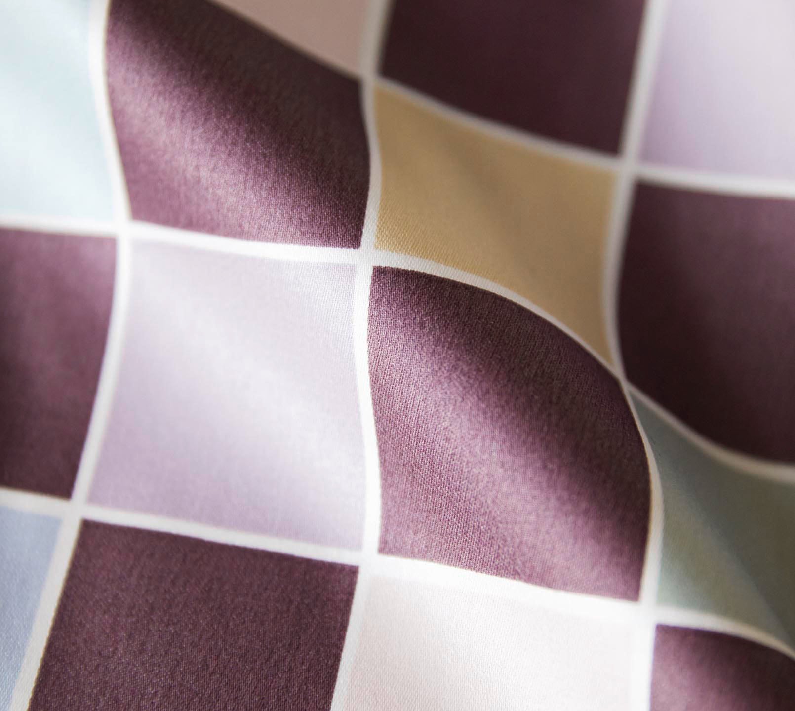 Jersey Bettwäsche Scrabble Jersey in Merlot Karo Material #farbe_Scrabble Jersey Merlot 