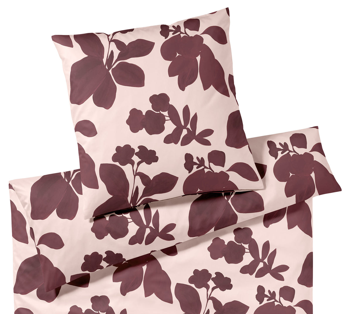 Jersey Bettwäsche Shadows in Rose-Wine Blüten Freisteller #farbe_Shadows Rose-Wine