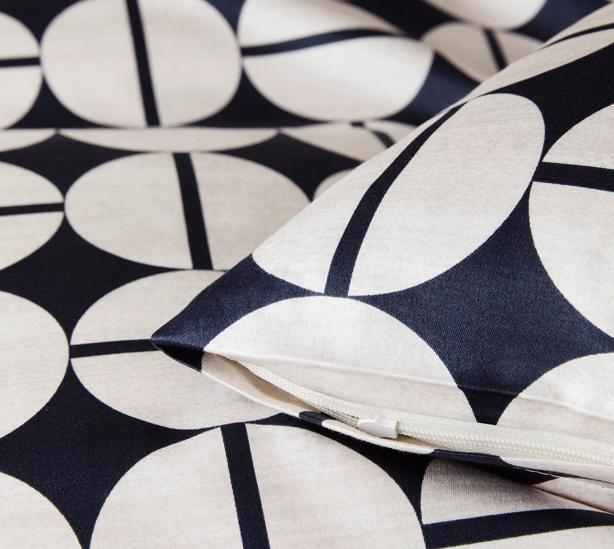 Jersey Bettwäsche Soho Jersey in Dunkelblau Kuller Reiverschluss #farbe_Soho Jersey Dunkelblau