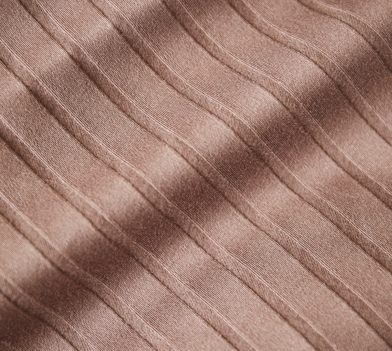 Jersey Bettwäsche Solid Stripe in Kakao Uni-Struktur Material #farbe_Solid Stripe Kakao