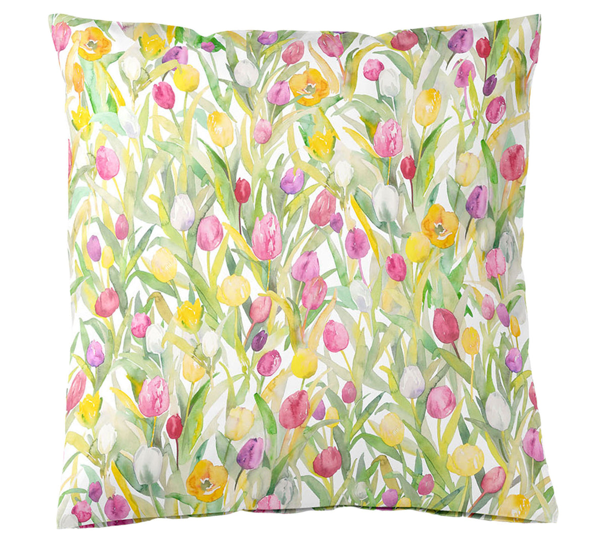 Jersey Bettwäsche Tulpen Jersey in Weiß Freisteller Kissen