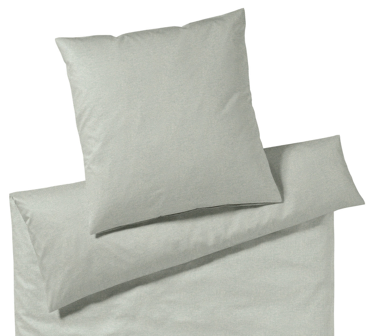 Jersey Bettwäsche Twine Jersey in Salbei Grafik Karo Freisteller #farbe_Twine Salbei