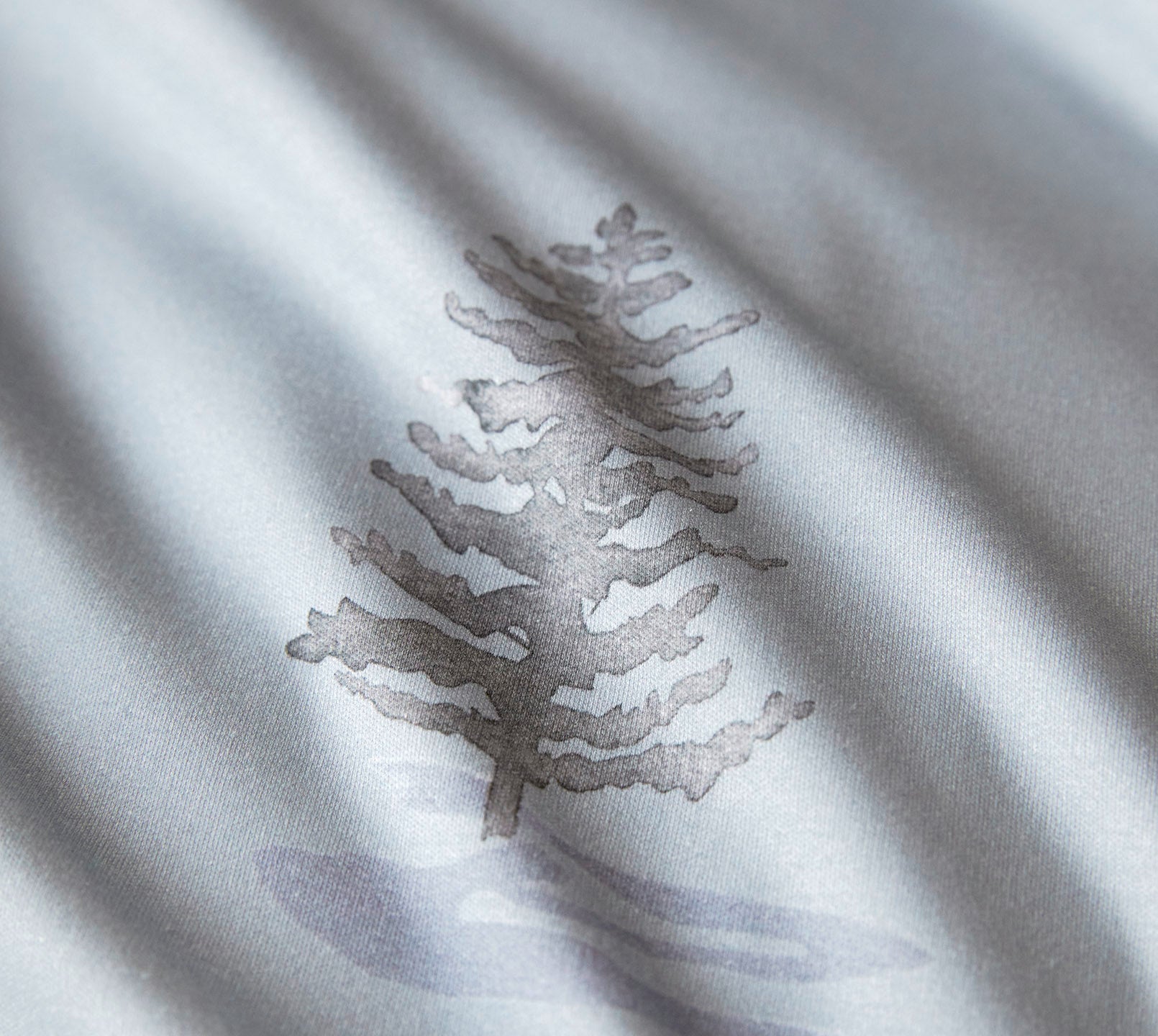 Jersey Bettwäsche Winterwald Jersey in Rauchblau Winterwaldmotive Material #farbe_Winterwald Jersey Rauchblau