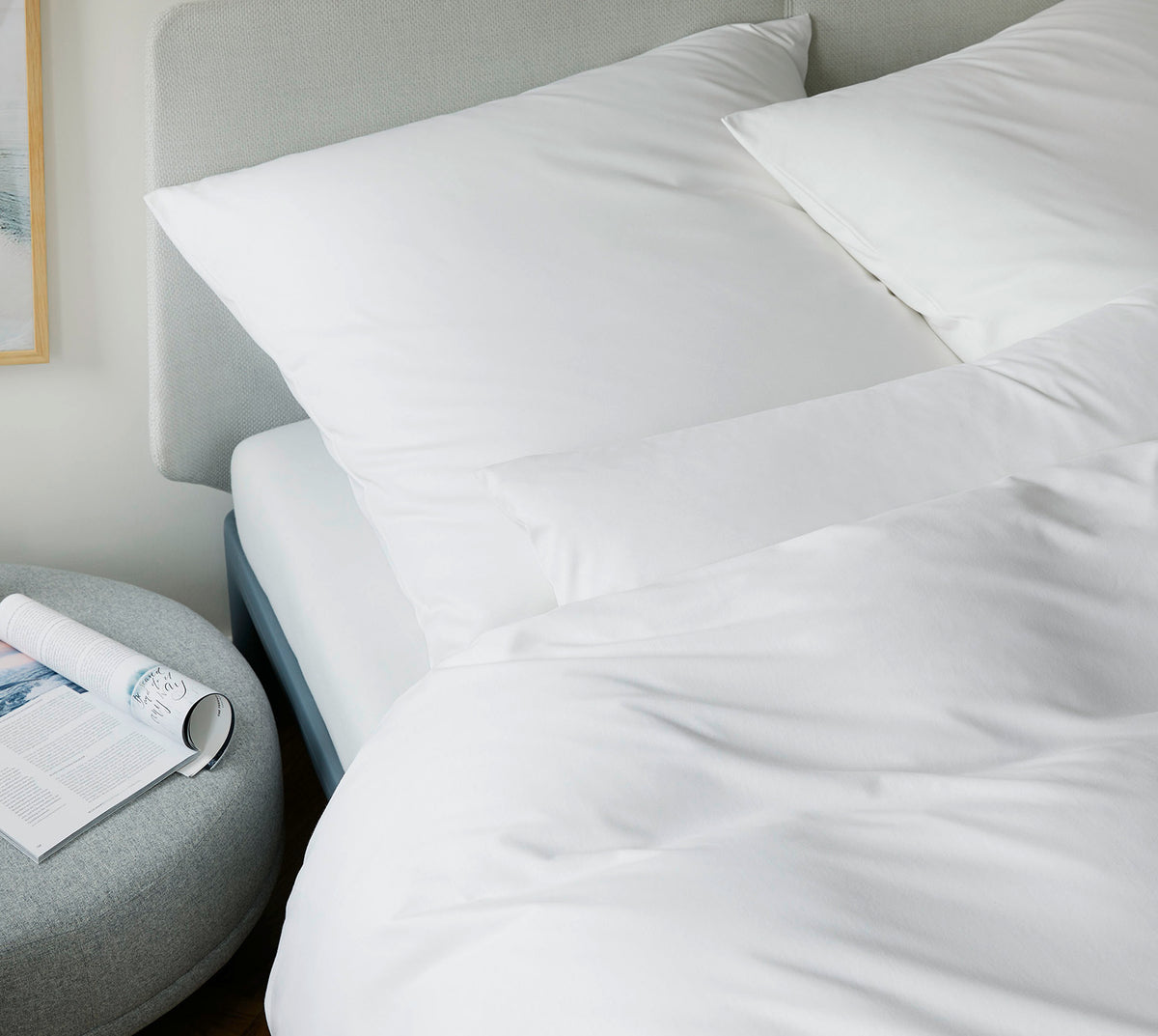 Jersey Kinderbettwaesche Smarty in Weiß Uni Pandastickmotiv Schlafzimmer #farbe_Weiß