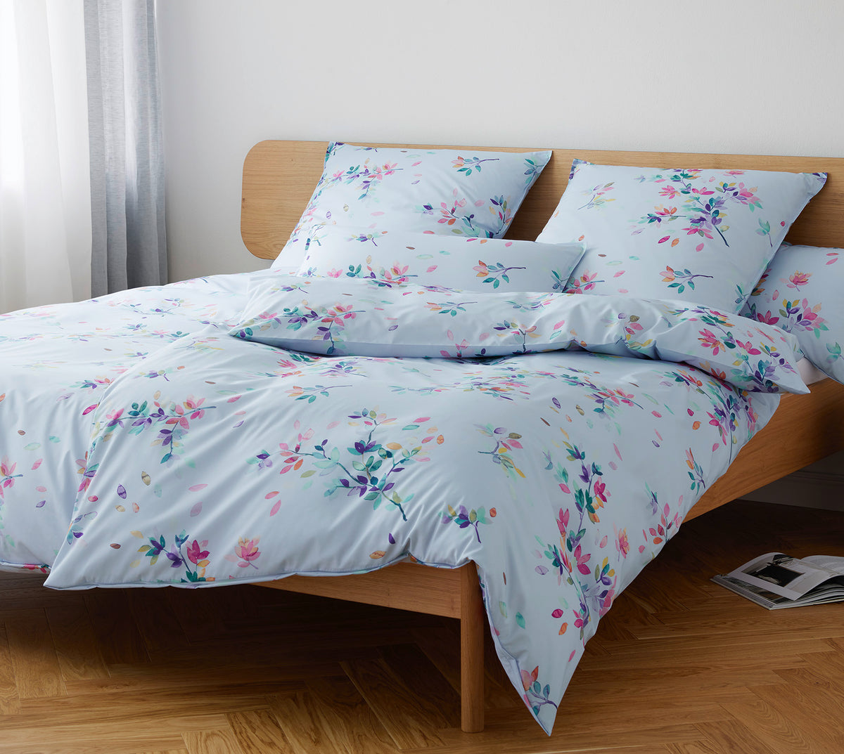 Mako Batist Bettwaesche Light in Lavendel Blätter Schlafzimmer #farbe_Lavendel