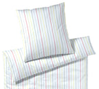 Mako Batist Bettwäsche Little in Bleu Streifen Freisteller #farbe_Bleu