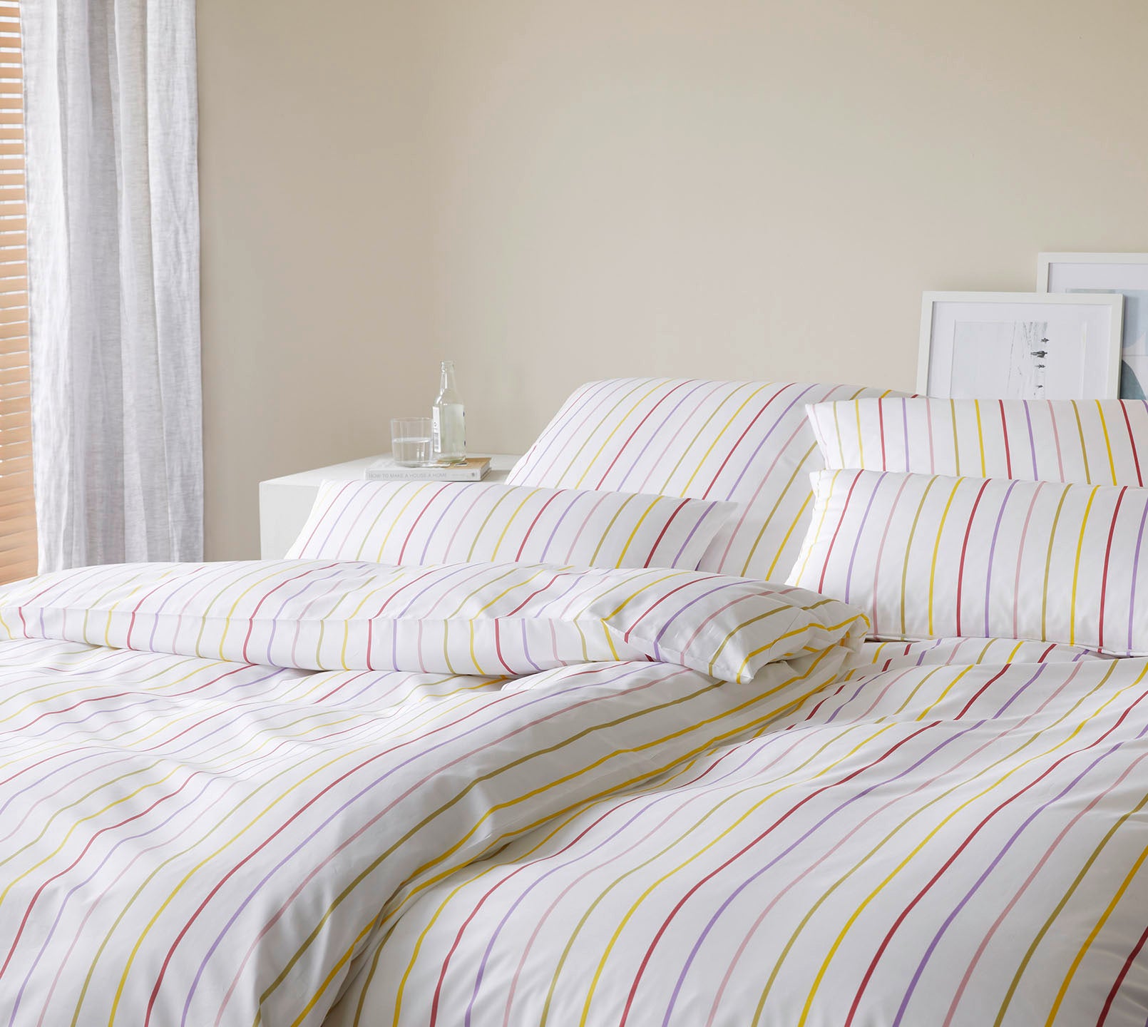 Mako Batist Bettwäsche Little in Weiß Streifen Schlafzimmer #farbe_Little Weiß