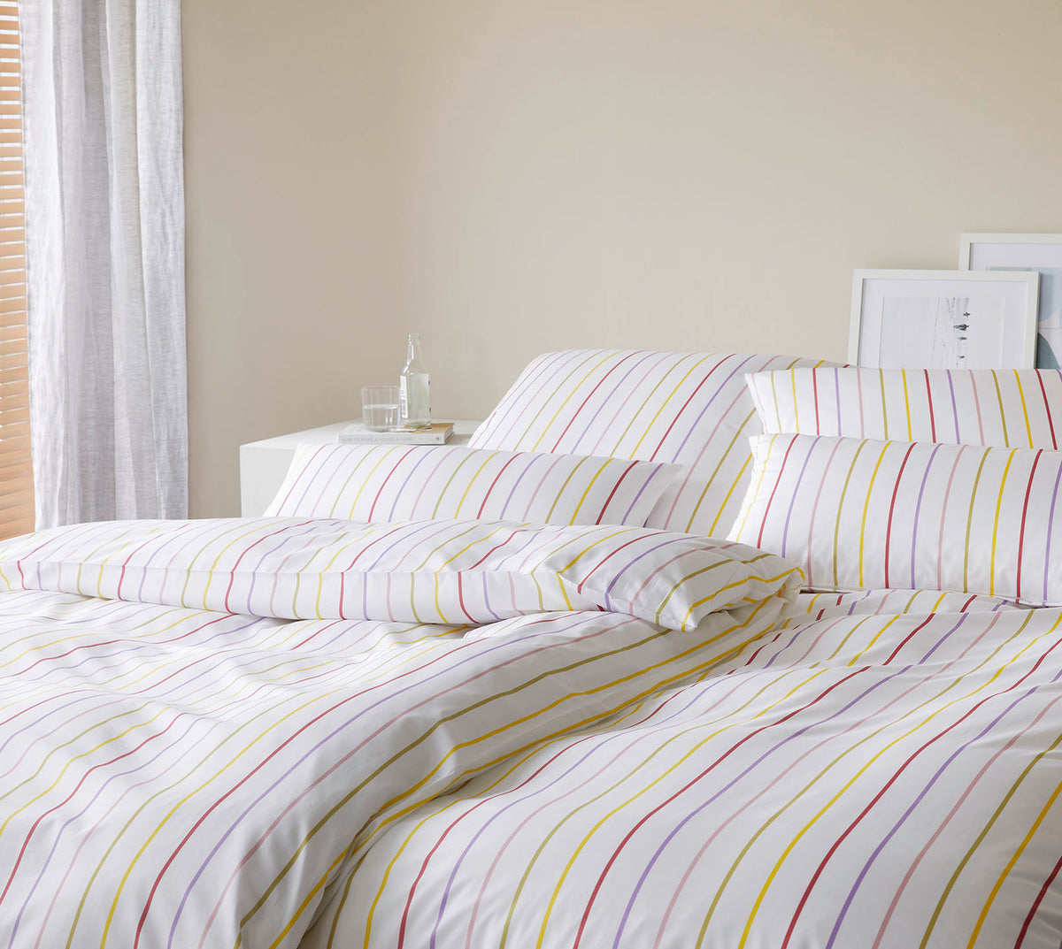 Mako Batist Bettwäsche Little in Weiß Streifen Schlafzimmer #farbe_Little Weiß
