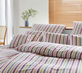 Mako Batist Bettwäsche Mille in Mauve Streifen Schlafzimmer #farbe_Mille Mauve