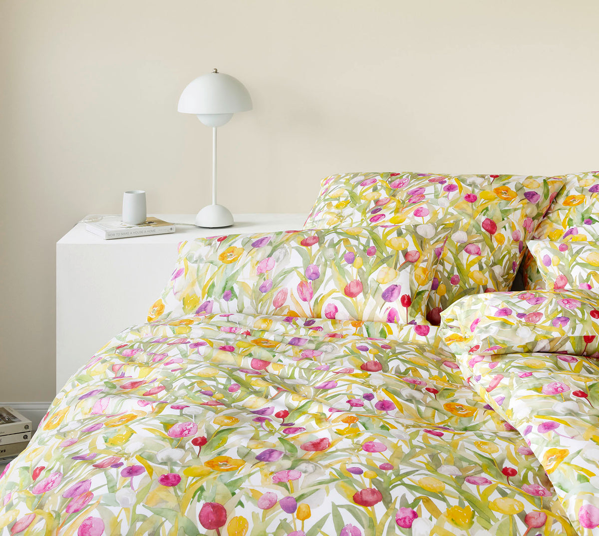 Mako Batist Bettwäsche Tulpen in Weiß Tulpen Schlafzimmer #farbe_Tulpen Weiß