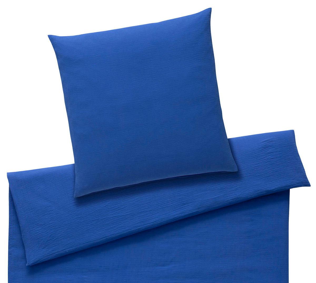 Musselin Bettwäsche Smooth in Ultramarin Uni Freisteller #farbe_Smooth Ultramarin