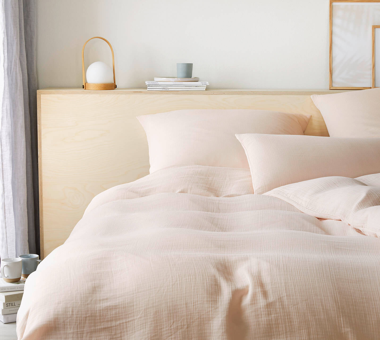 Musselin Bettwäsche Smooth in Peach Uni Schlafzimmer #farbe_Smooth Peach
