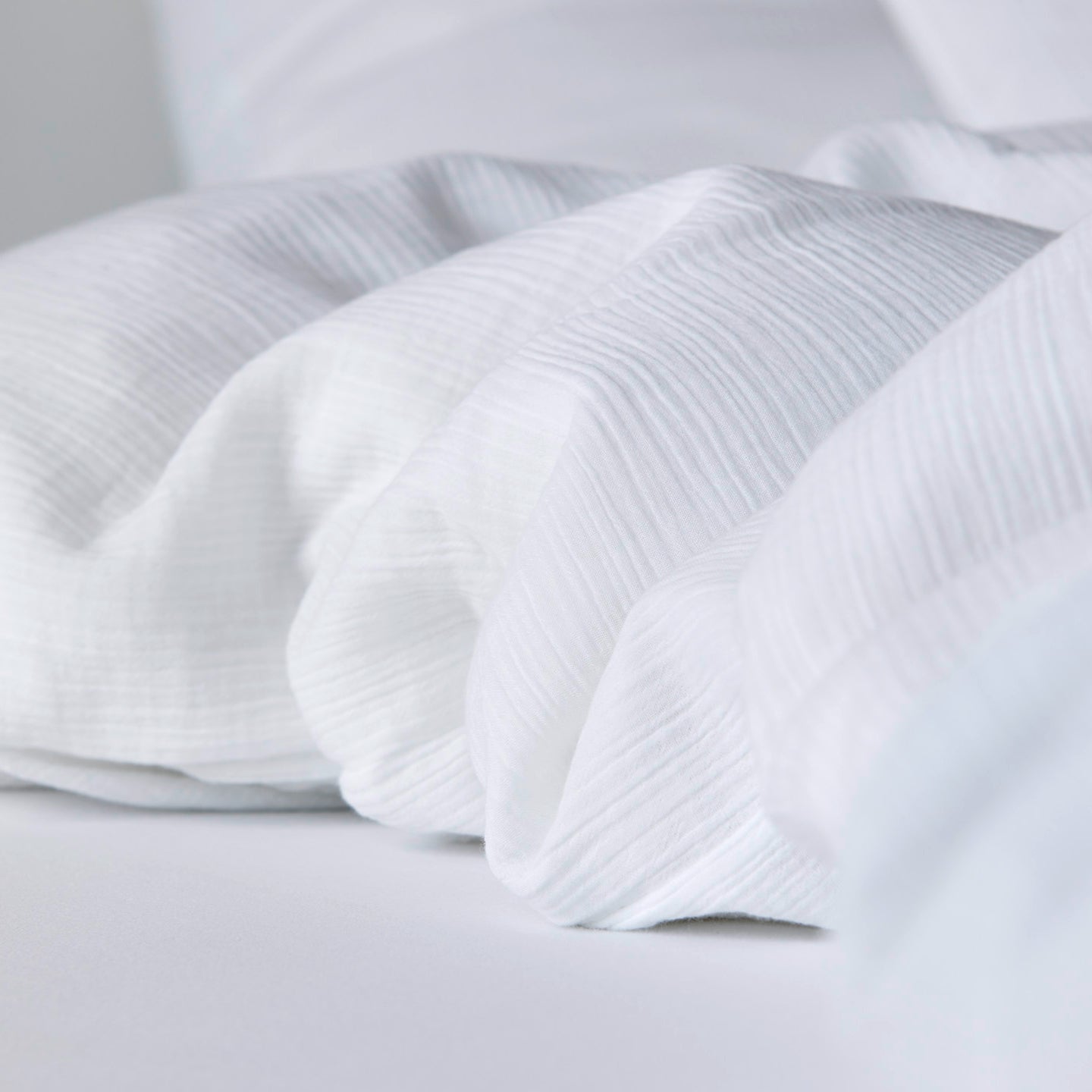 Musselin Bettwäsche Smooth in Weiß Uni Schlafzimmer #farbe_Smooth Weiß