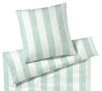 Satin Bettwäsche Capri in Jade Grün Streifen Freisteller #farbe_Jade Grün
