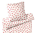 Satin Bettwäsche Cherie in Himbeerrot Herzen Freisteller #farbe_Himbeerrot