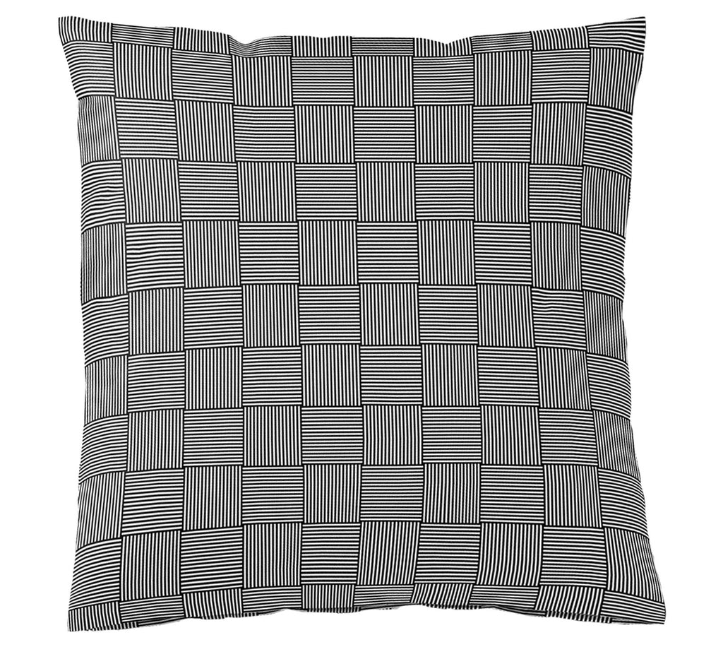 Satin Bettwäsche Crossover in Schwarz-Weiß Freisteller Kissen