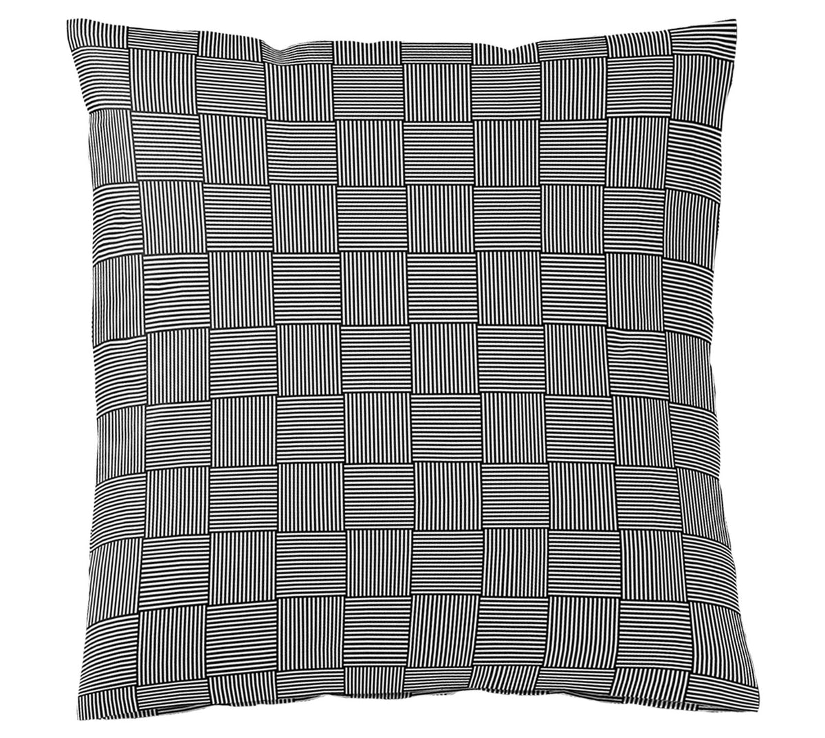 Satin Bettwäsche Crossover in Schwarz-Weiß Freisteller Kissen