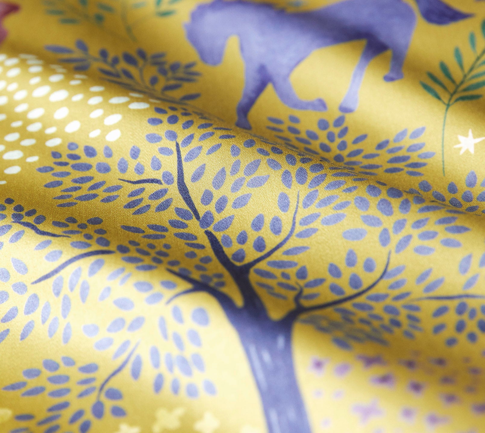 Satin Bettwäsche Dreamland in Goldgelb Tiermotiv Material #farbe_Dreamland Goldgelb