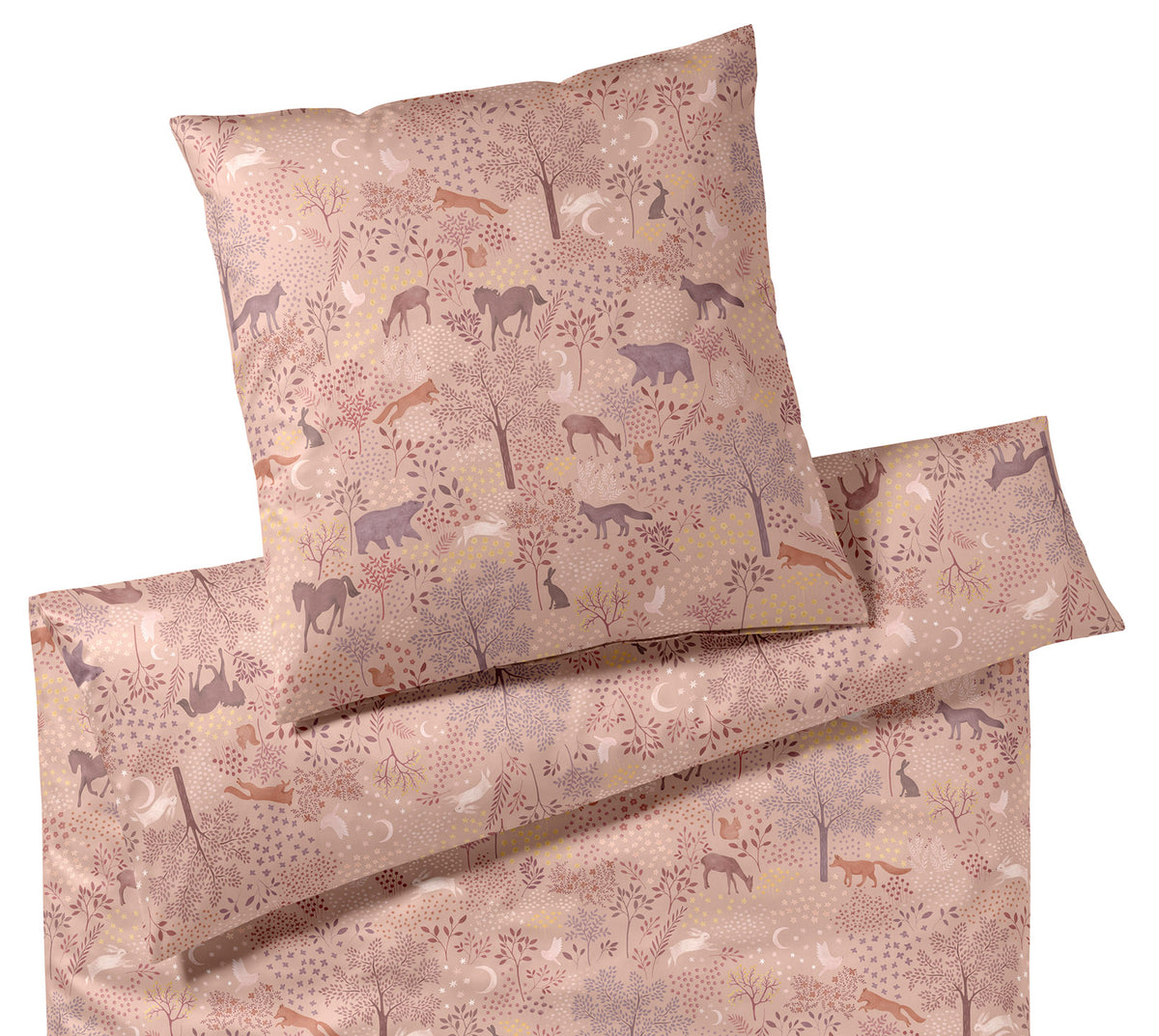 Satin Bettwäsche Dreamland in Rouge Tiermotiv Freisteller #farbe_Dreamland Rouge