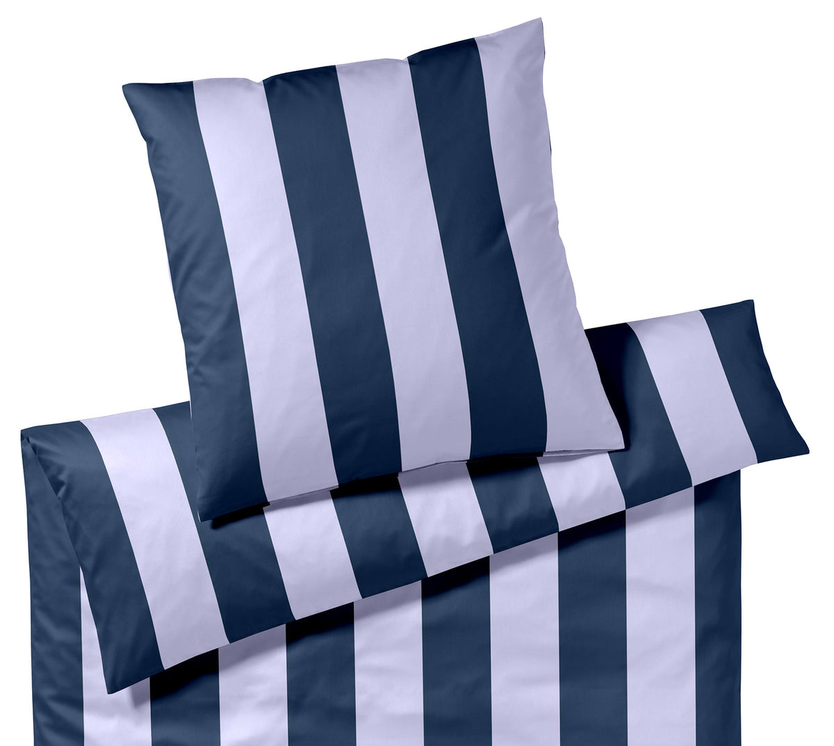 Satin Bettwäsche Duo in Purple Streifen Freisteller #farbe_Duo Purple