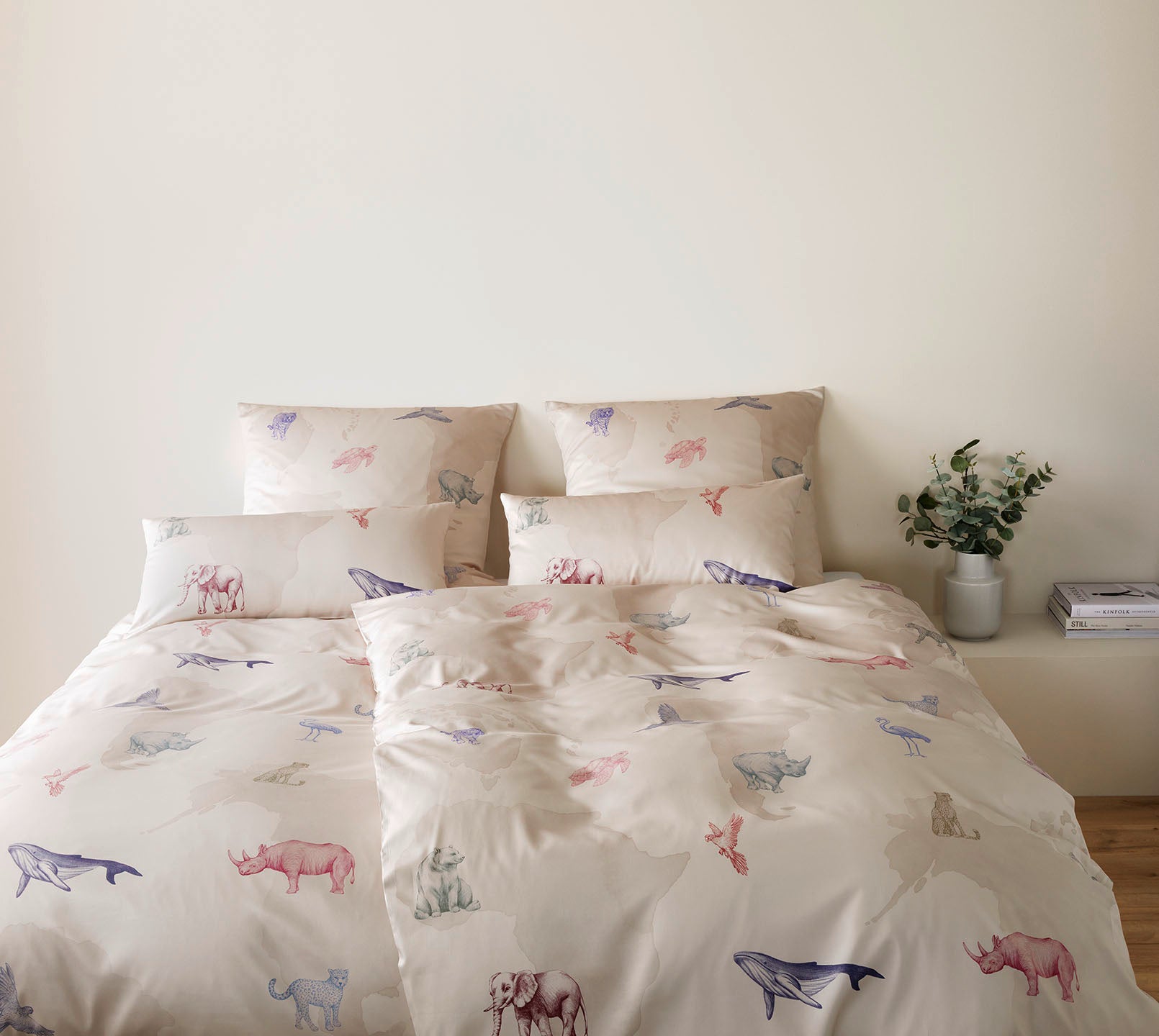 Satin Bettwäsche Explorer Sand Tiermotive Schlafzimmer #farbe_Explorer Sand