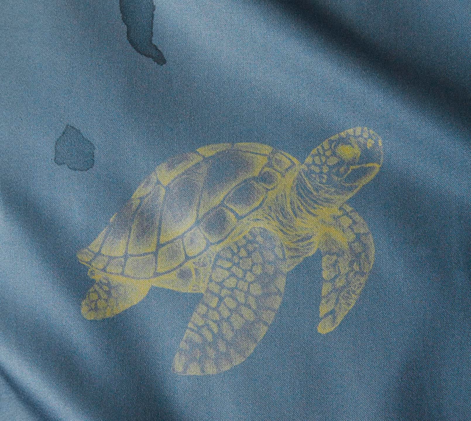 Satin Bettwäsche Explorer Ozeanblau Tiermotive Schildkröte #farbe_Explorer Ozeanblau