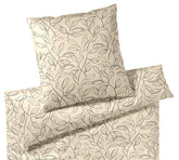 Satin Bettwäsche Floral in Beige Blattmotiv Freisteller #farbe_Floral Beige