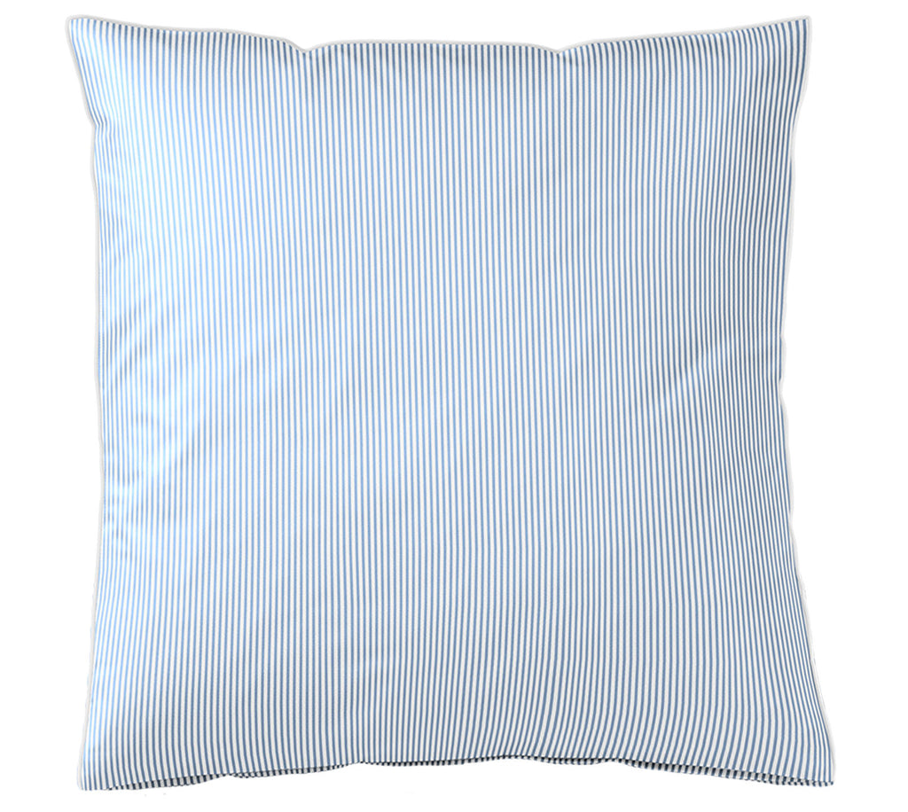 Satin Bettwäsche Hamburger Streifen in Blau-Weiß Freisteller Kissen #farbe_Blau-Weiß