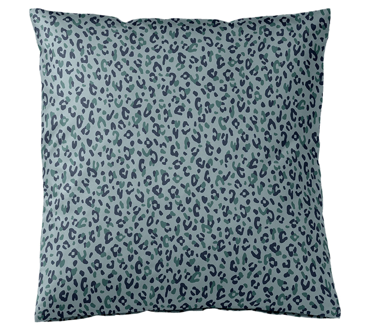 Satin Bettwäsche Leolook in Aquagrün Freisteller Kissen
