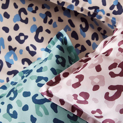 Satin Bettwäsche Leolook mit Felloptik Kissenmix